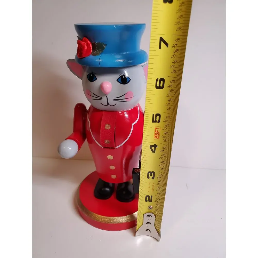 Wooden Nutcracker Mouse Figurine - 7.5